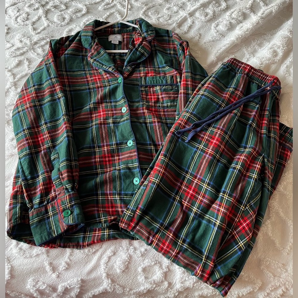 Petite Plume Brushed Twill Pajama Set Kensington Tartan - Picture 2 of 8
